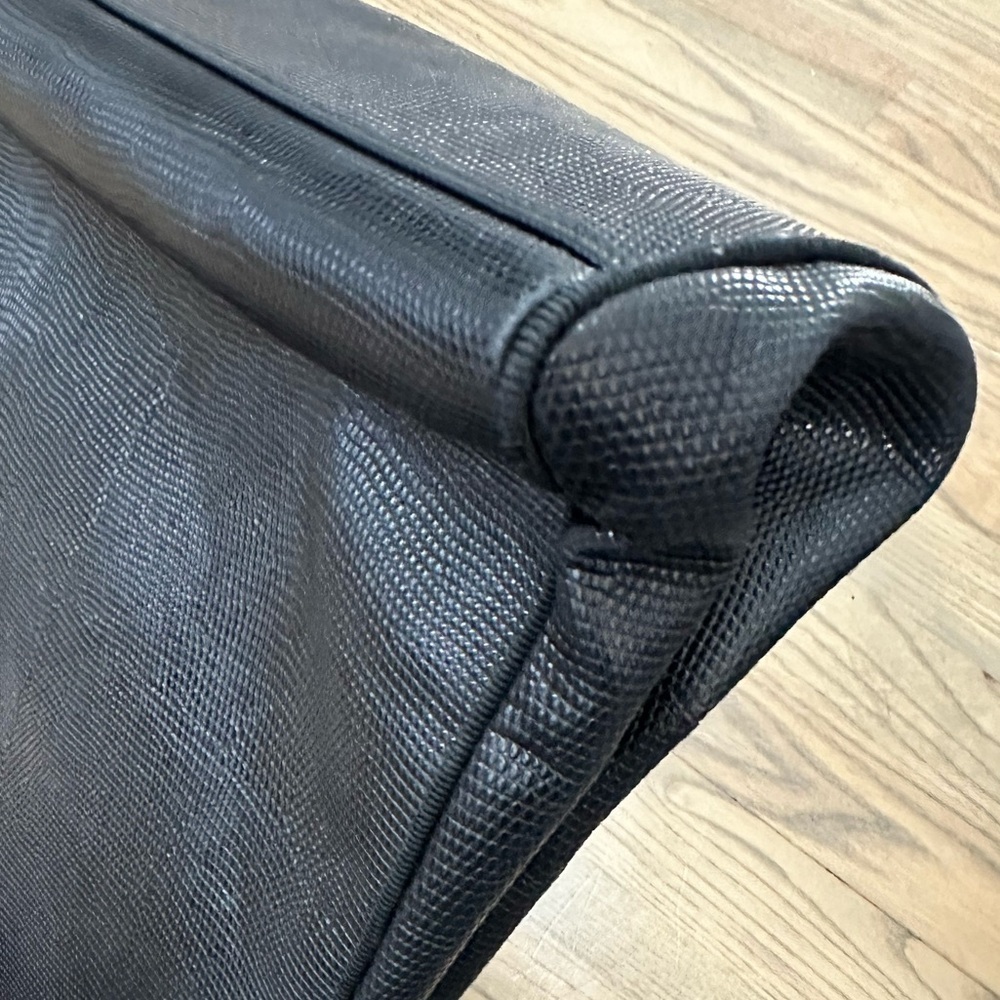 Salvatore Ferragamo Black Lizard Textured Vara Leather Tote Bag - Picture 6 of 10